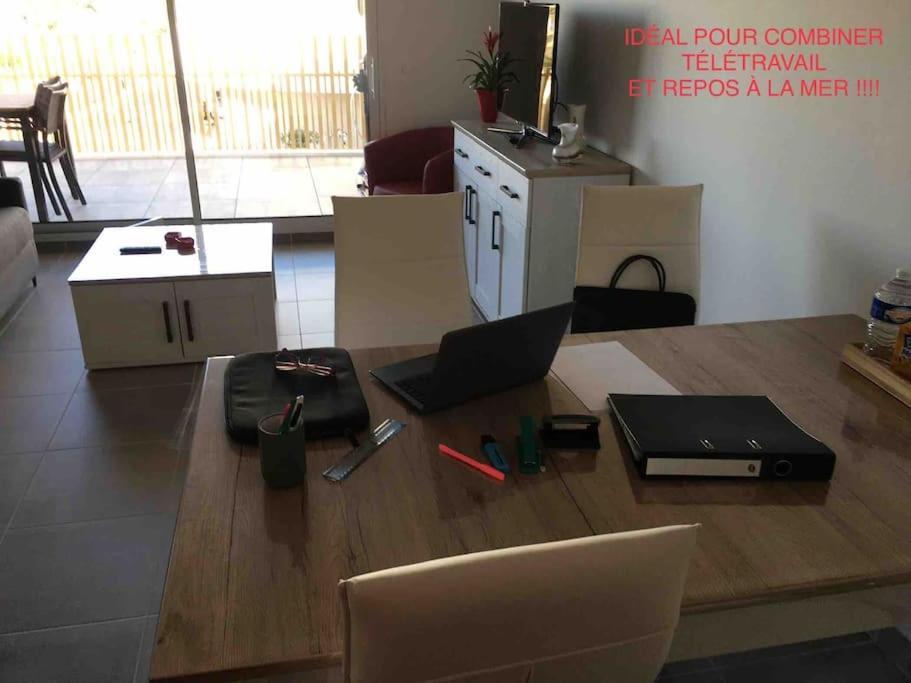 T2 Neuf + Piscine, 5 Mn A Pied Des Plages Apartment Serignan